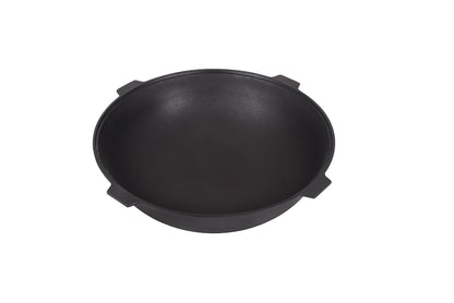 STP GOODS Cast Iron Asian Cauldron with Lid 10.6 Qt (10 L) Camp Fire Cooking Pot, Cast Iron Kazan for Making Pilaf, Dutch Oven Pot, Outdoor Camping Cookware, Induction Safe, Black