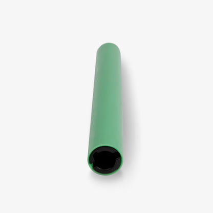 Luminara Flameless Candle Taper (1" x 9.5") Melted Top Real Wax Unscented Remote Ready Timer (Vibrant Green)