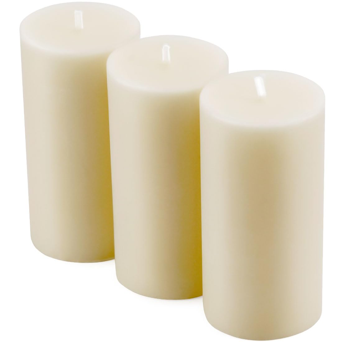 3 Pack 2 inch Wide Beeswax Pillar Candle 4 inch Tall, Smokeless and Long Lasting Natural Pure Bees Wax Candle, Unscented, Off White