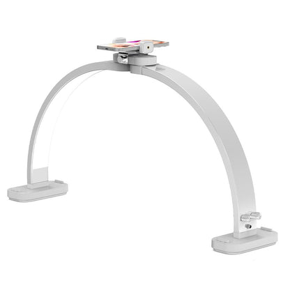 Welinspift 45W Half Moon LED Arch Lamp with Phone Holder, 3000K-6500K Dimming, White, Model ML-800A