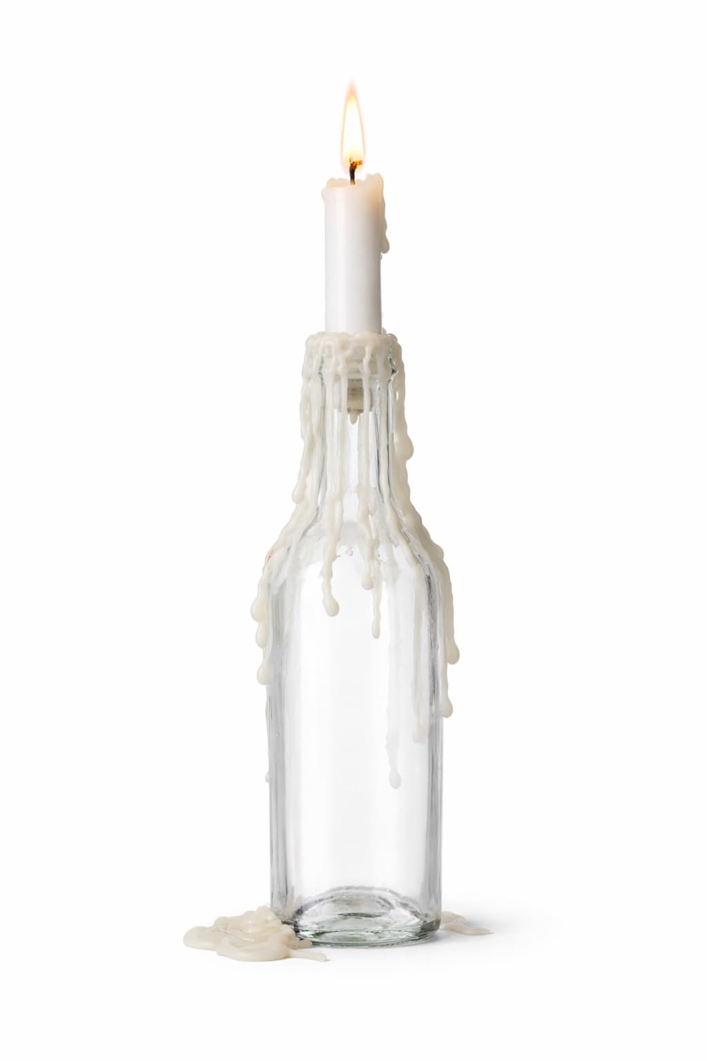 Funny Guy Mugs Drip Candles – 12 Pack Orange Dripping Wax Candles, 6.5” Unscented Tapers for Bottle Drip Décor & Statement Centerpiece