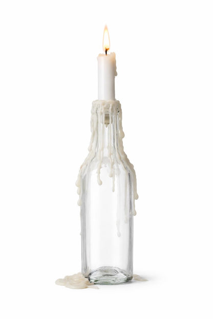 Funny Guy Mugs Drip Candles – 12 Pack Orange Dripping Wax Candles, 6.5” Unscented Tapers for Bottle Drip Décor & Statement Centerpiece