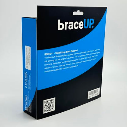 BraceUP Back Brace for Men and Women Lower Back - Breathable Waist Lumbar Support Belt for Sciatica, Herniated Disc, Scoliosis Back Pain Relief, with Dual Adjustable Straps (L/XL 35-43 In)