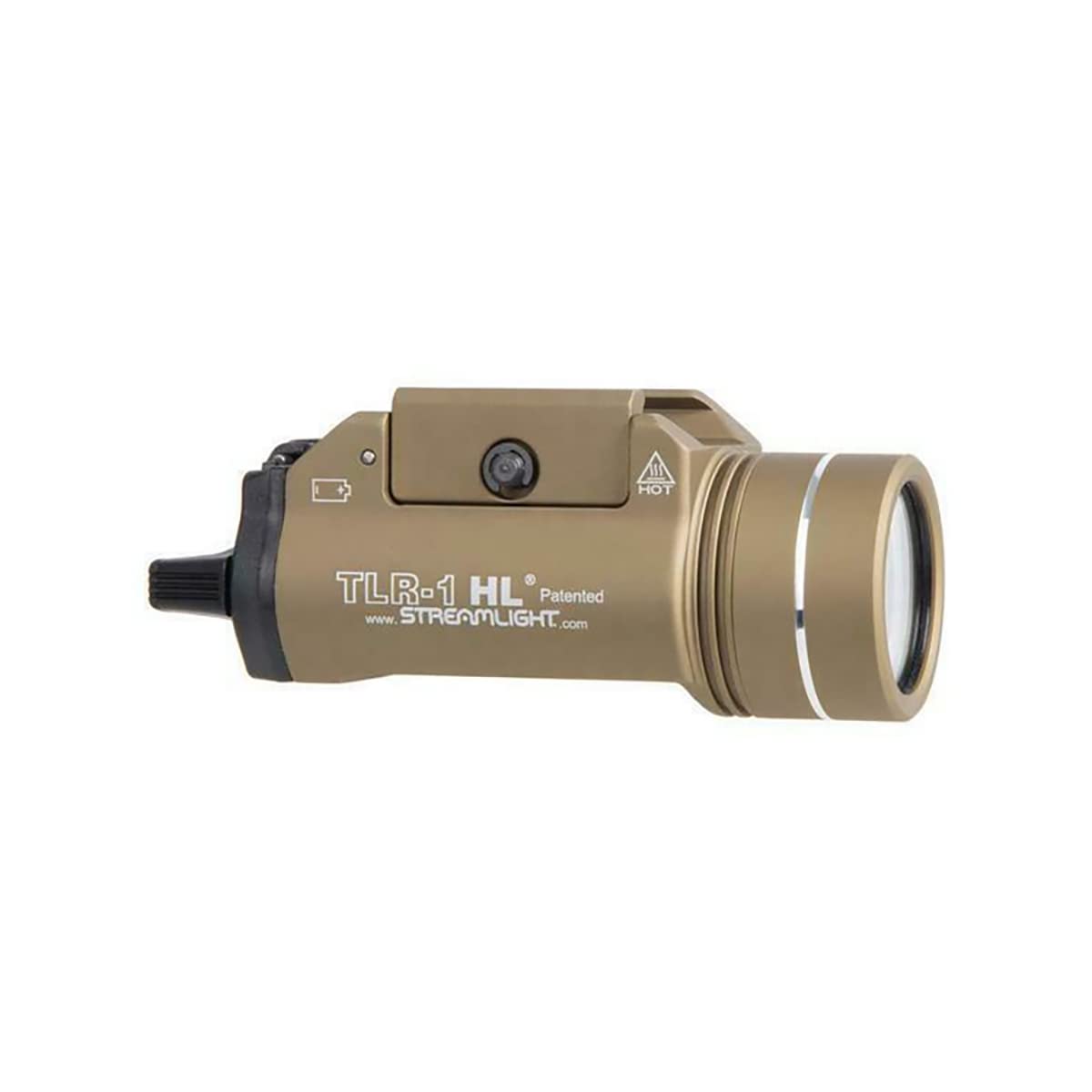 STREAMLIGHT TLR 1-HL (High Lumen) Rail-Mounted 1000 Lumens C4 LED Flashlight, Flat Dark Earth, with Streamlight Lithium Batteries - 12 Pack