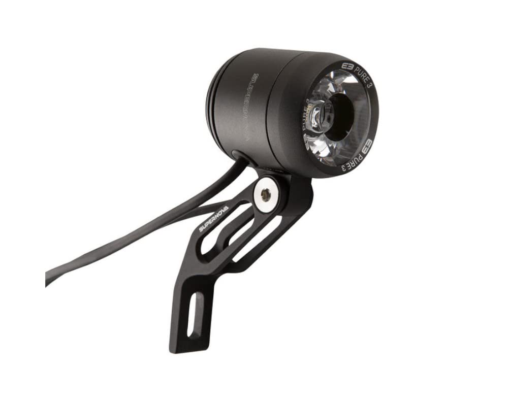 Super NOVA Unisex – Adult's E3 Pure 3 Front Light, Black, Dynamo