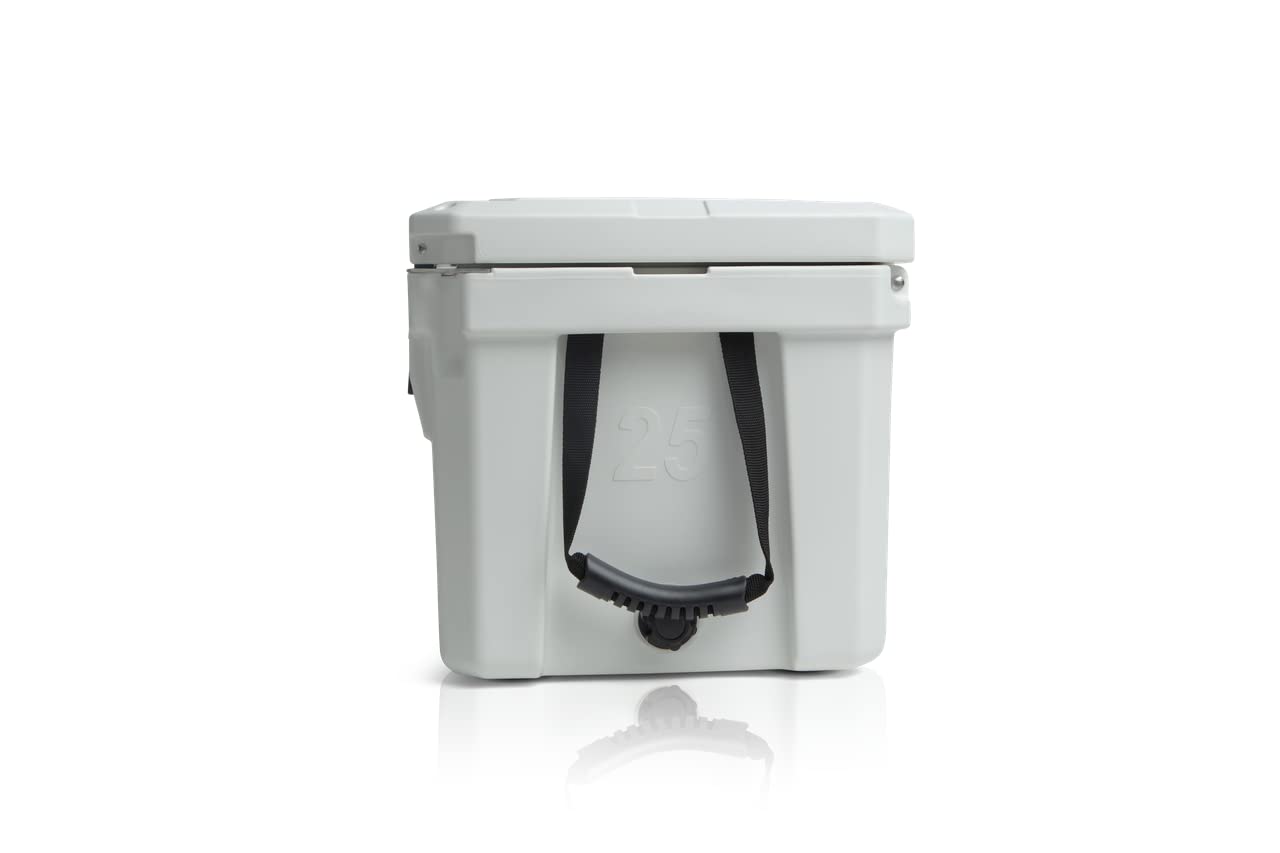 Cobalt 25 Quart Roto-Molded Super Ice Cooler | Large Ice Chest Holds Ice Up to 3 Days | (White)