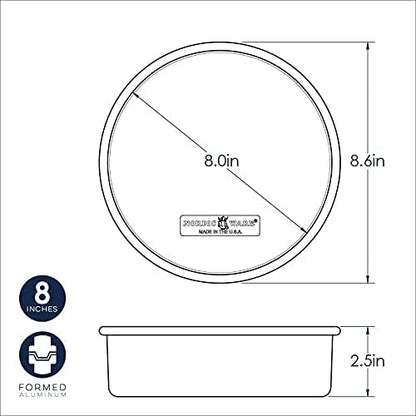 Nordic Ware Naturals Nonstick 8-Inch Round Cake Pan - Perfect for Baking Delicious Cakes