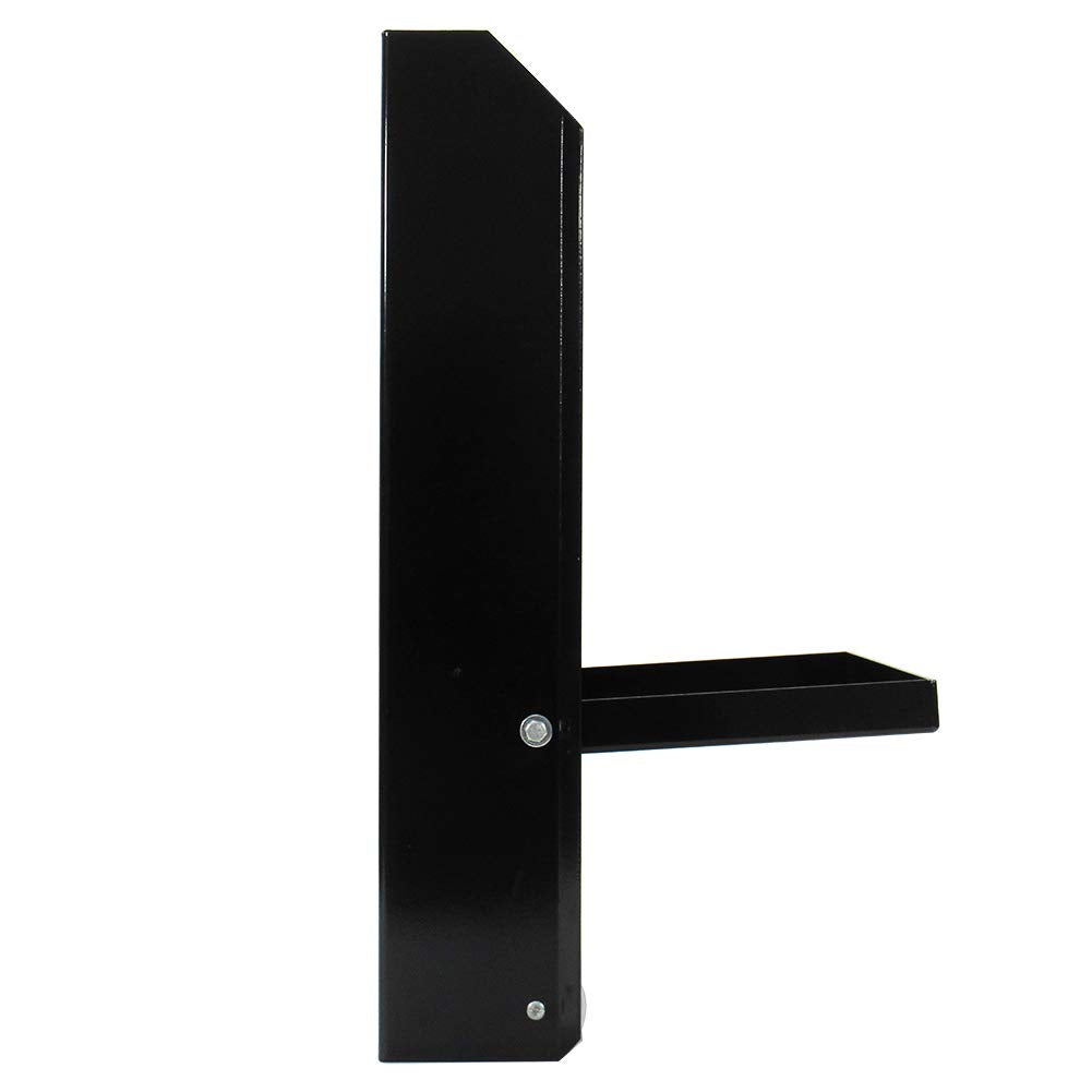 Pit Posse 458BK Jr Work Station Storage Cabinet Shelf Rack Holder Caddy - Made in USA - Garage Enclosed Race Trailer Automotive Mechanics Shop Storage Organizer Aluminum (Black)