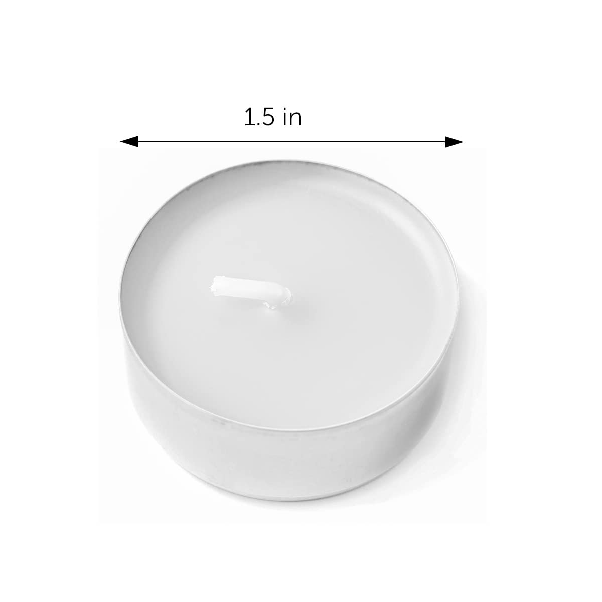DecorRack 100 Unscented Tealight Candles, Dripless Candles, White (Pack of 100)