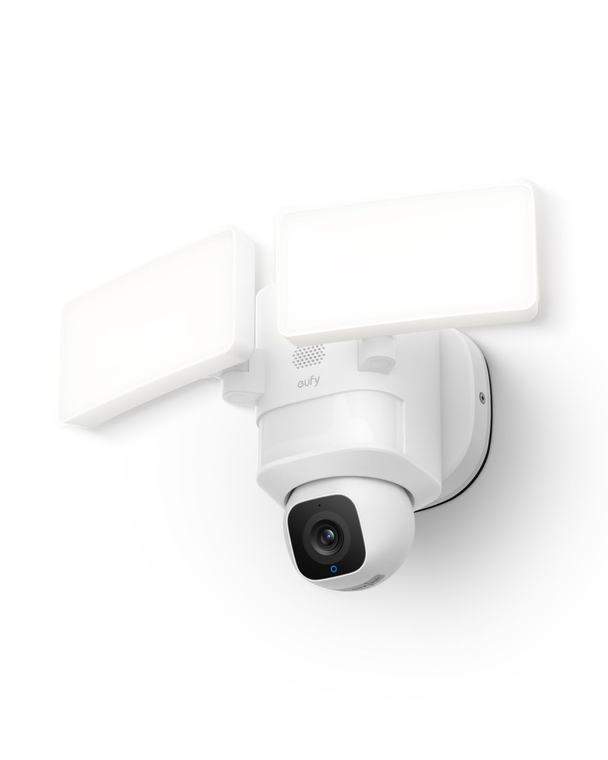 eufy Security Floodlight Camera E30, Security Camera Outdoor, 360° Pan and Tilt, AI Detection and Tracking, 2K Video, 2.4GHz Wi-Fi, 2,000 Lumens, Built-in Siren, 24/7 Recording，No Monthly Fee