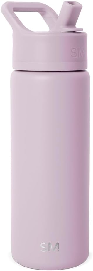 Simple Modern Kids Water Bottle - Vacuum Insulated Stainless Steel Flask | 18oz Lavender Mist, BPA-Free