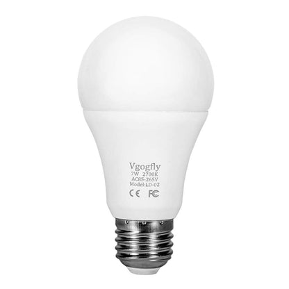 Sensor Lights Bulb Dusk to Dawn LED Light Bulbs Smart Lighting Lamp 7W E26/E27 Automatic On/Off, Indoor/Outdoor Yard Porch Patio Garage Garden (Warm White, 2 Pack)