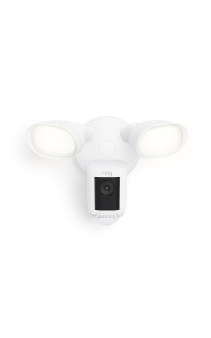 Ring Floodlight Cam Wired Pro, Home or business security, Retinal 2K Video, Color Night Vision and Two-Way Talk with Audio+, White