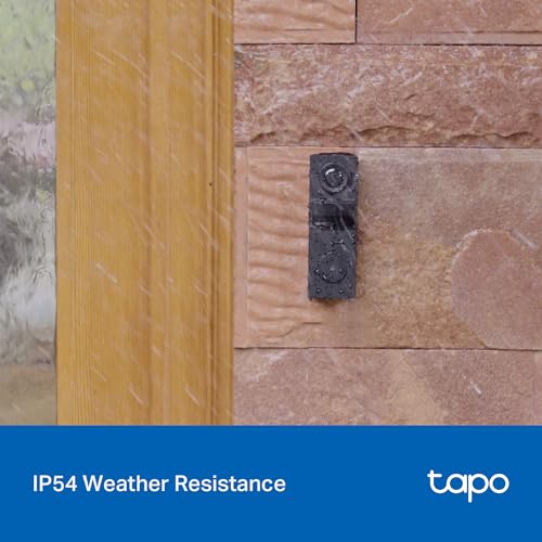 Tapo Smart Video Wireless Doorbell Camera - 2K, 160° Ultra-Wide View, Up to 180 Days Battery, Alexa, Google Assistant Compatible, Free AI Person Detection, IP54, SD/Cloud Storage, D205