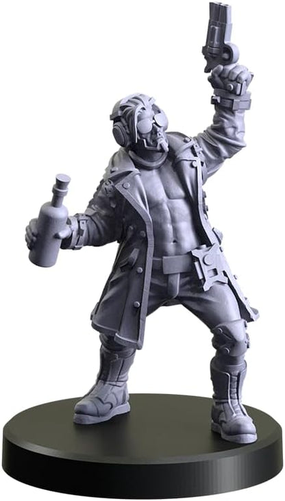 Monster Fight Club Cyberpunk Red Combat Zone Miniatures: Piranhas Starter Gang