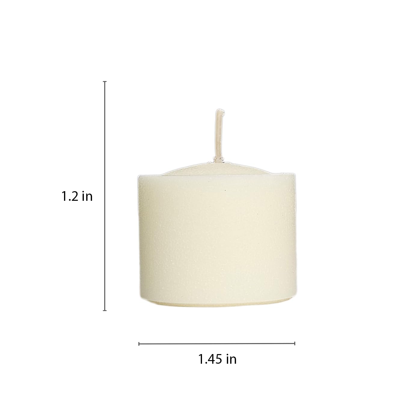 CW Studio Ivory Votive Candles 12 Pack Unscented 9-15 Hour Burn Time, Smokeless Dripless Premium Palm Paraffin Wax Blend, Cotton Wick for Weddings, Events, Home Decor, Memorials 1.5 x 1.3 Inch