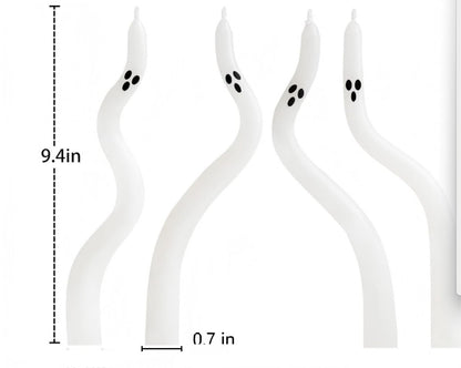 Four Twisted Spiral rods of Candles with Different Expressions of Ghosts and Devils, The Essential Items for a Halloween Haunted House