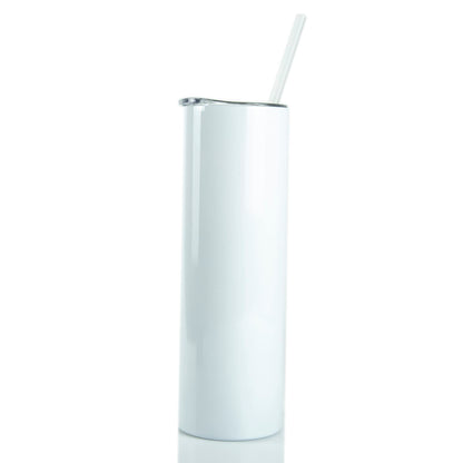 Hogg 30 oz Sublimation Tumbler (25 Units) - White, Sublimation Blanks, Bulk Tumblers with Lids and Straws, 30 oz Skinny, Blank Cups