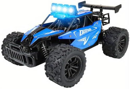 Remote Control Car Monster Truck Toys 1:16 Scale RC Car For Boys 2.4GHz High Speed 20 km/h With LED HeadlightsRechargeable RC Cars Gifts for Boys 4-7 8-12 Christmas Beginner Kids 6-12+(Blue)