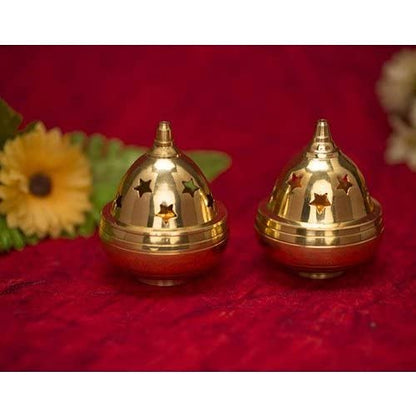 Craftsman Large Brass Akhand Diya Decorative Oil Lamp - Golden, Traditional Deepawali Pooja Deepak, Table Diya Tea Light Holder