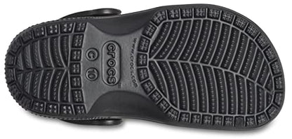 Crocs Kids Classic Clog (Little Kid/Big Kid) - Clogs for Kids - Synthetic Lining - Circulation Nubs Black 4 Big Kid M