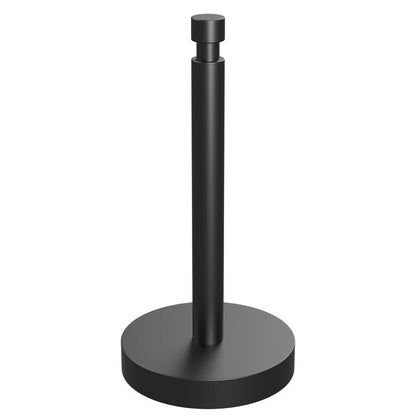 YUMORE Paper Towel Holder Countertop, Black Paper Towel Holder with Weighted Base Non Slip, Standing Paper Towel Roll Holder for Kitchen Bathroom, Stainles Steel (Matte Black)