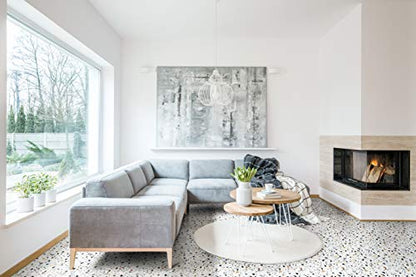 Tivoli Self Adhesive Vinyl Floor Tiles, 45 Tiles - 12" x 12", Light Oak Plank-Look - Peel & Stick, DIY Flooring for Kitchen, Dining Room, Bedrooms, Basements & Bathrooms by Achim Home Decor