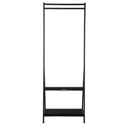 MultirackX Hanging Plant Stand Folding Plant Stand 2 Tier Ladder Shelf with Hanging Rod Height Adjustable Flower Pot Display Organizer for Balcony Porch Living Room
