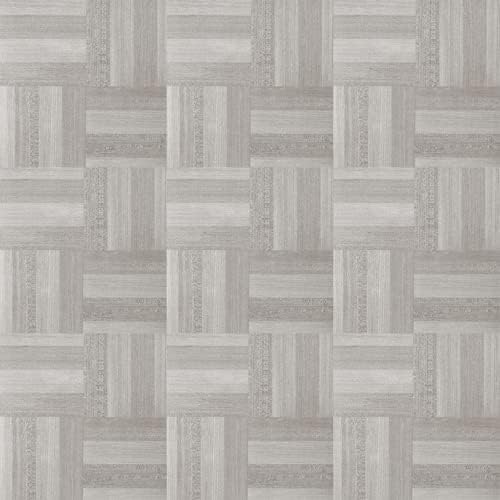 Tivoli Self Adhesive Vinyl Floor Tiles, 45 Tiles - 12" x 12", Light Oak Plank-Look - Peel & Stick, DIY Flooring for Kitchen, Dining Room, Bedrooms, Basements & Bathrooms by Achim Home Decor