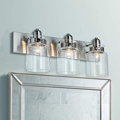 Bestier 3-Light Bathroom Vanity Wall Sconce Brushed Nickel 21.7in Length Model AK-AJ-18088-ca