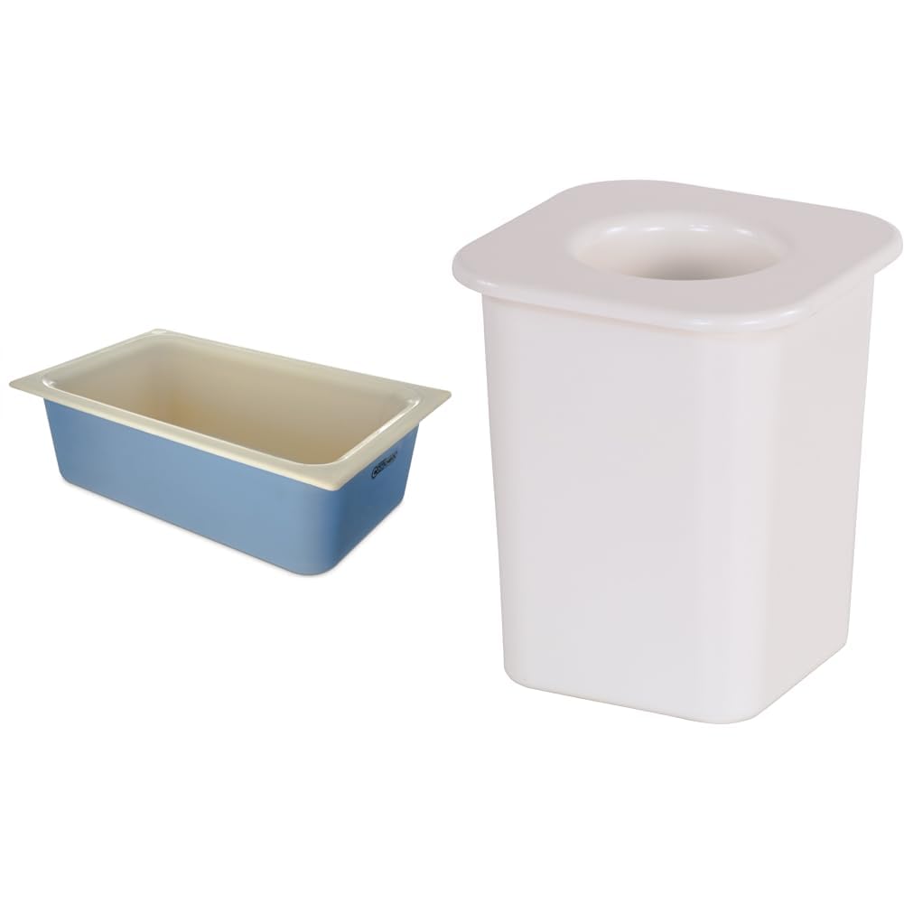 Carlisle 15 Quart CoolCheck Food Pan with Refrigerant Gel and 9.38" Whipped Cream Chiller