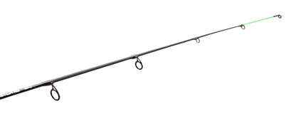 13 FISHING - The Snitch Pro/Freefall Ghost - Inline Ice Fishing Combo - 23" with Flex-Core Quick Action Tip - Left Hand Retrieve - SNPFF-23-LH Black