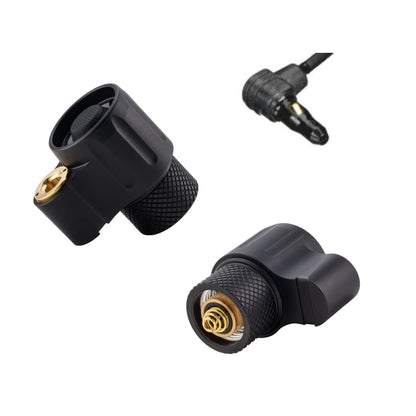 Z-BOLT® Dual Switch Cable Port Tailcap (Matte Black) for 3V/6V Malkoff, Blazer LEP & LED 18350/18650 Light Bodies & Surefire M300/340/M600/640DF Lights (DS00 Type Functionality)