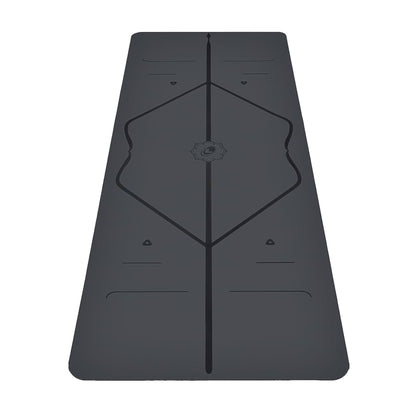 Liforme Original Yoga Mat – Free Yoga Bag Included - Patented Alignment System, Warrior-like Grip, Non-slip, Eco-friendly, sweat-resistant, 4.2mm thick mat for comfort - Grey