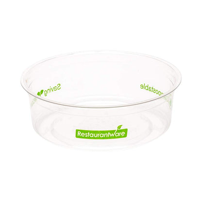 Restaurantware Basic Nature 8 Ounce Deli Containers 500 Meal Prep Containers - Lids Sold Separately PLA Plastic Disposable Food Containers For Holding Snacks Salads And Desserts