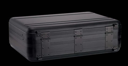 urecimy Men Metal Briefcase Aluminum Locking Storage Box with Removable Foam, Family Medicine Case, Money Suitcase, Jewellery Display Box, Black, 16.5X12.6X4.5 Inch