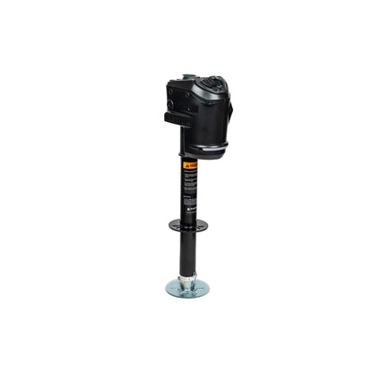 Bastion Distribution Black Sentinel Electric Trailer Jack with Cover – 3500 lb A-Frame Tongue Jack – Weatherproof Switches, LED Light, Manual Crank, 90 Degree Mount – No Stall, No Wobble, Easy Install