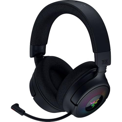 Razer Kraken V4 Wireless Gaming Headset: 2.4GHz, Bluetooth, USB - Super Wideband Mic - 40 mm Drivers - 9 Zone RGB Lighting - for PC, Mac, PS5, Nintendo Switch 2, Steam Deck, Smartphone - Black