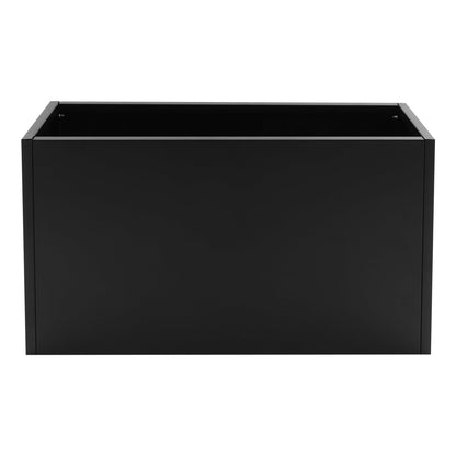 Black Rectangular Planter Outdoor with Insert Shelf, Tree Planter Pot Steel Large Tall Rectangular Planters for Outdoor Plants 38*12*24In Black Planter Box for Patio, Deck, Yard, Garden