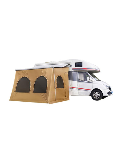 RV Awning Screen, Camper Awning Screen Room for Travel Trailer, RV Awning Tent, Sun Shade Screen for Fiamma, Thule & Dometic Awnings, Polyester Fabric, Sunproof, Windproof, Waterproof, 11.48 ft