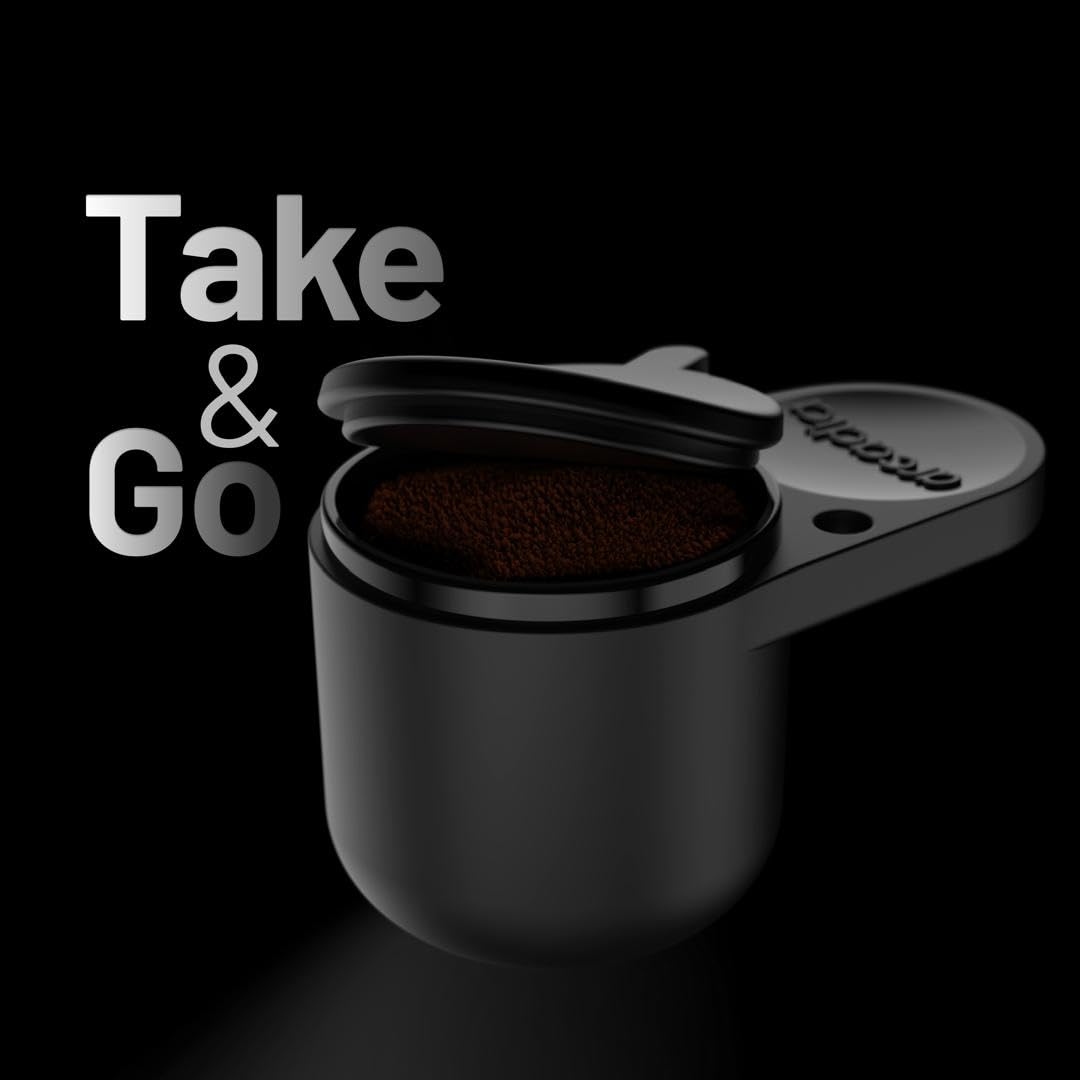 Arcadia Go Rechargeable Portable Turkish Coffee Maker – USB-C Powered, Compact & Cordless, Ideal for Outdoors, Travel, Camping, Office & Home Brewing (Night Black)