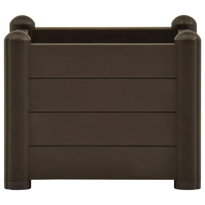 KPOUTRFG Stylish Indoor Outdoor Planter Box with Sleek Mocha Finish and Durable Garden Planter for Patio Square Raised Bed