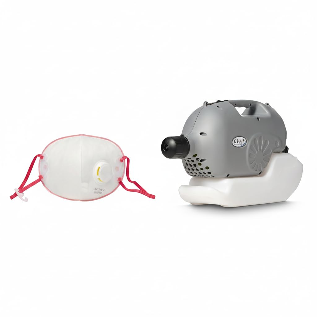 Vectorfog C100 Plus ULV Fogger 1 Gallon + 10 FogPro Shield Reusable Respirator Masks Pink