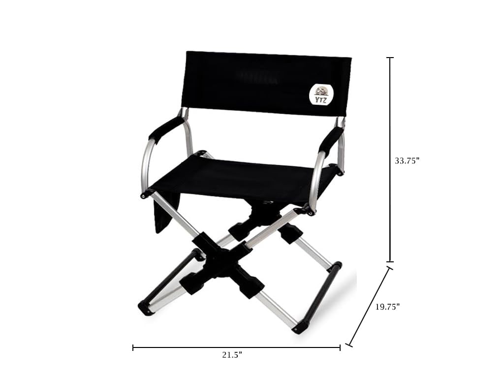 YTZ Outdoor [2024 Portable Camping Chair with Carry Bag, Compact, Lightweight Collapsible Arm Chair for Outdoor Camping, Sports, Tailgates, Beach, and Fishing; Supports up to 250lbs
