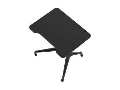 Monoprice Gas‑Lift Height Adjustable Sit‑Stand Mobile Rolling Workstation Laptop and Computer Desk V2 - Max Weight Capacity 99 Lbs, Mobile Stand for Presentations or an Active Work Lifestyle, Black