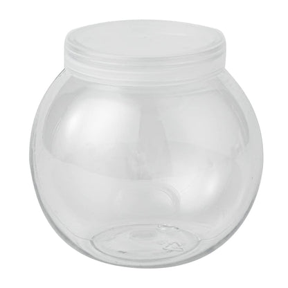 Restaurantware 3 Ounce Candy Jars 100 Disposable Small Jars - Snap-On Lids Included Bulbous Design Clear Plastic Yogurt Parfait Jars For Snacks Spices And Desserts