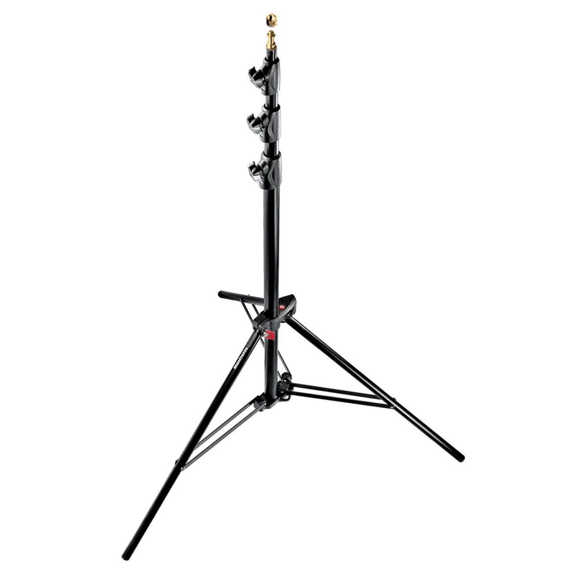 Manfrotto 1004BAC 144" Air Cushioned Aluminum Master Light Stand with 4 Sections & 3 Risers, Black