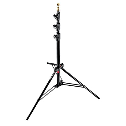 Manfrotto 1004BAC 144" Air Cushioned Aluminum Master Light Stand with 4 Sections & 3 Risers, Black