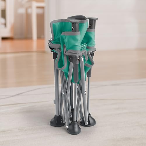 Summer by Bright Starts Pop 'N Sit Portable Booster Chair, Floor Seat, Indoor/Outdoor Use, Compact Fold, Teal, 6 Mos - 3 Yrs