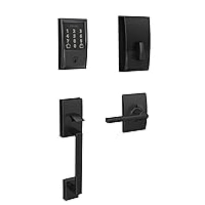 Schlage Encode Smart WiFi Deadbolt Lock for Front Door - Keyless Entry with App or Touchscreen - Works with Alexa, Hey Google, & Airbnb - Create Codes for Guests - Matte Black